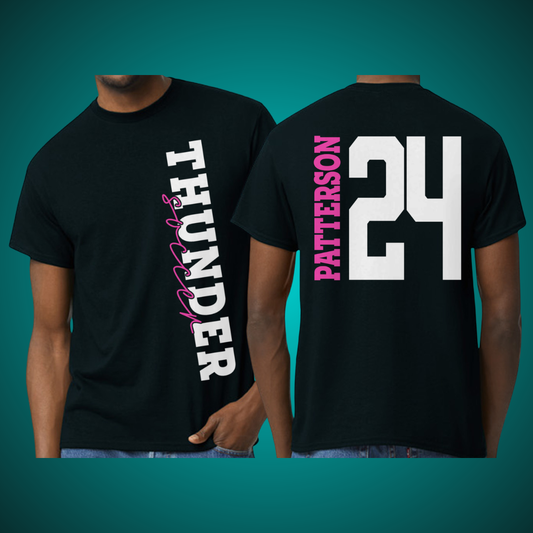 Thunder Soccer T Personalized Back
