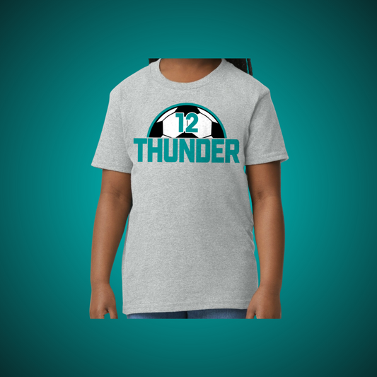 Youth Thunder Personalized Number T