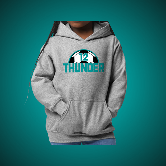 Youth Thunder Personalized Number Hoodie