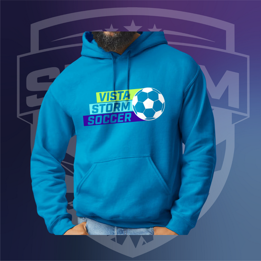 Tricolor Storm Soccer Logo Hoodie