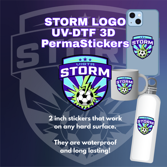 Storm Logo UV-DTF 3D PermaStickers
