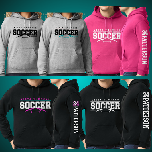 Thunder Soccer Personalized Hoodie
