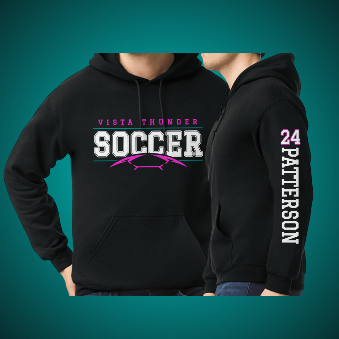 Thunder Soccer Personalized Hoodie