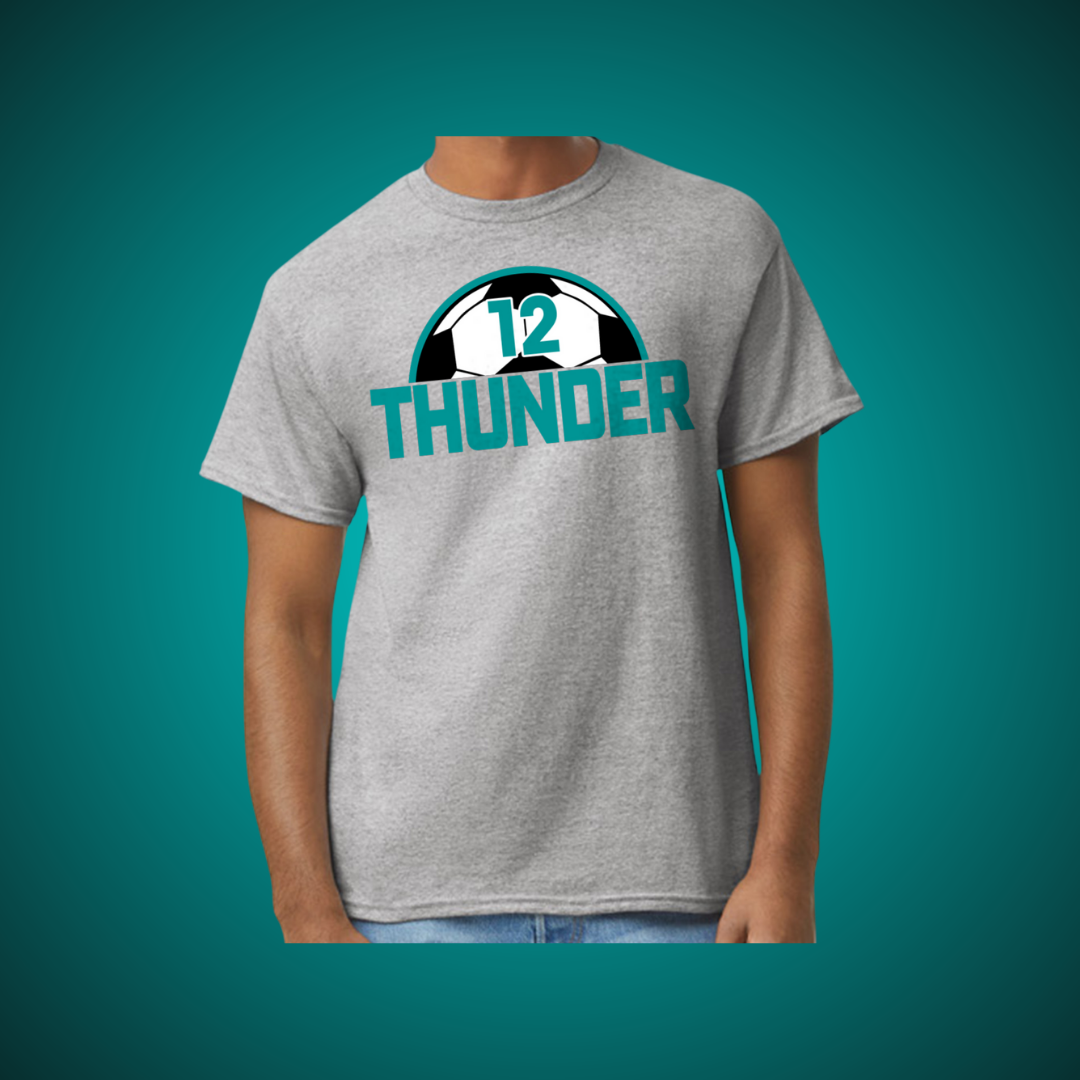 Thunder Personalized Number T - Large Design