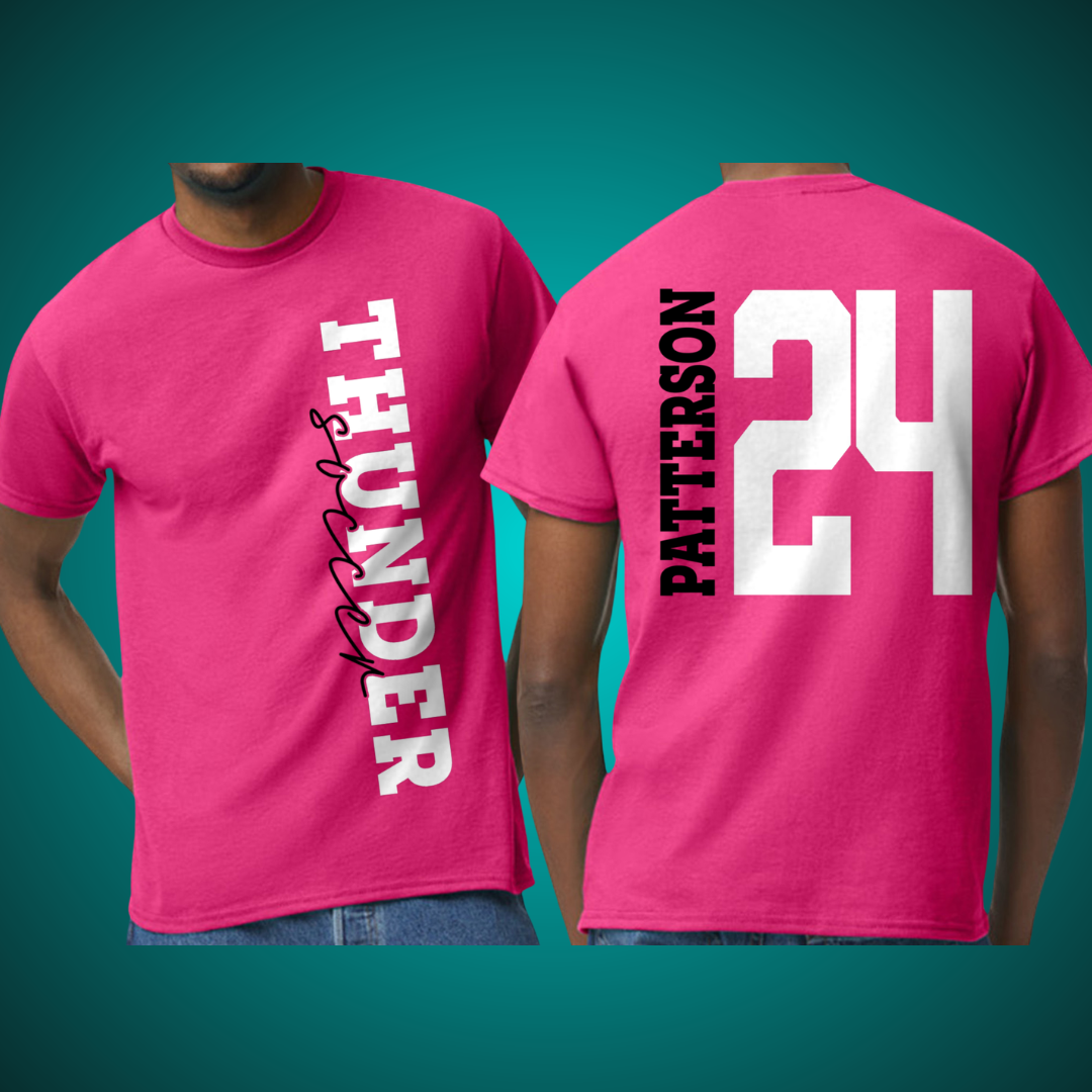 Thunder Soccer T Personalized Back