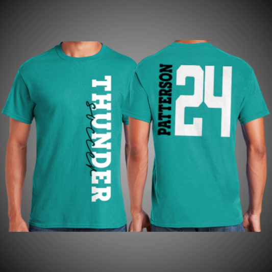 Thunder Soccer T Personalized Back