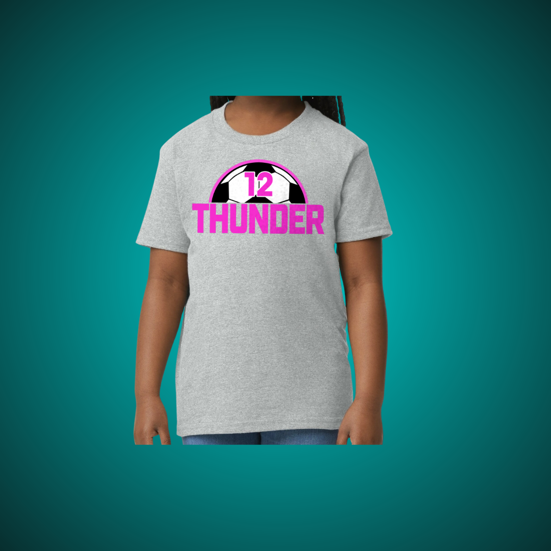 Youth Thunder Personalized Number T