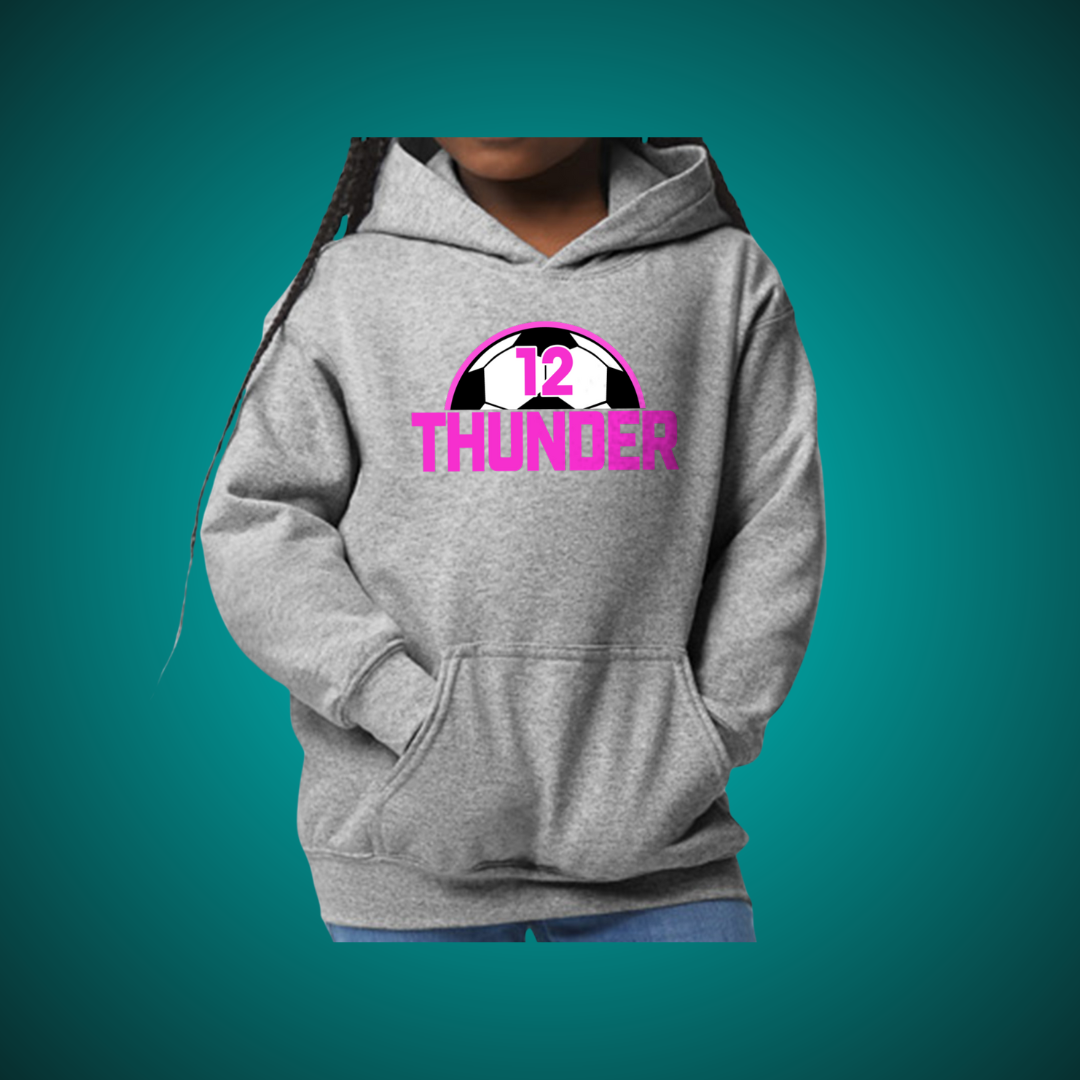 Youth Thunder Personalized Number Hoodie